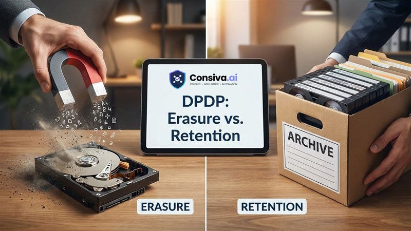 Erasure Doesn't Mean Delete — DPDP retention vs erasure
