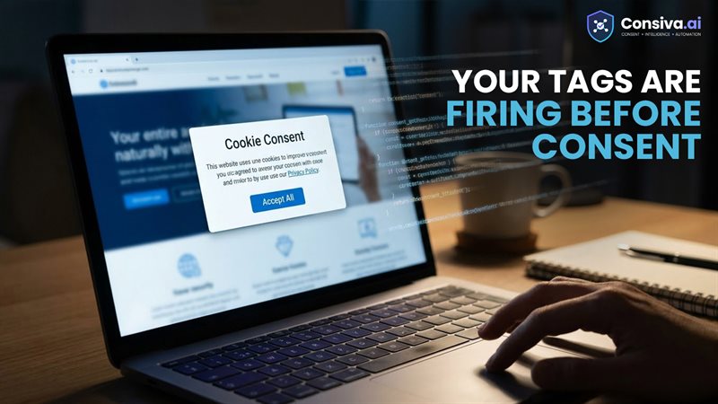 Checking whether tags fire before consent